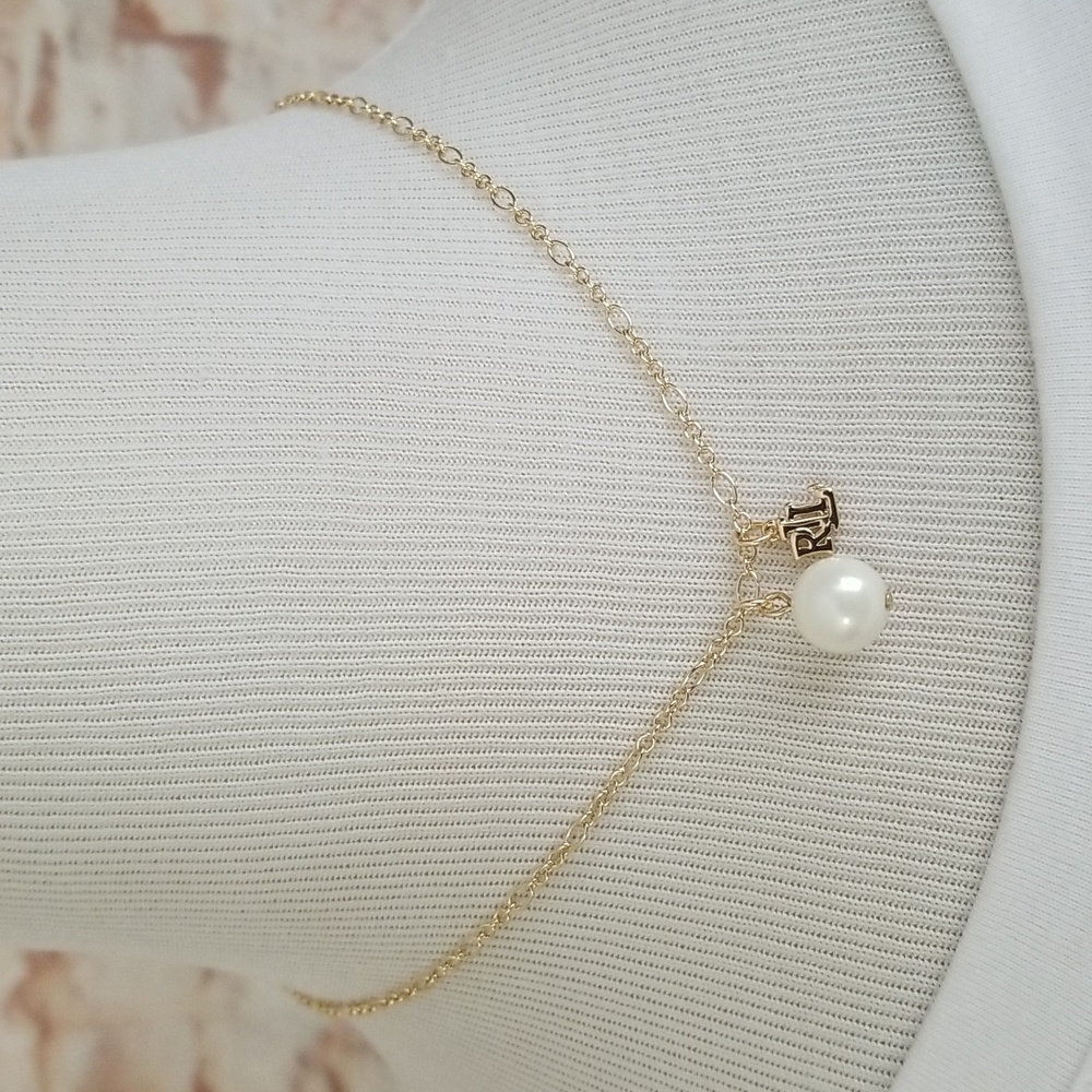 New Ralph Lauren Faux Pearl Pendant Necklace